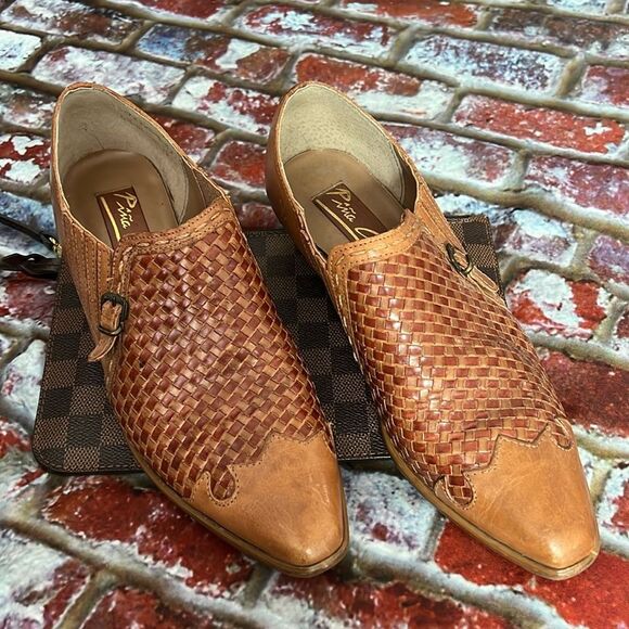 Vintage Brown leather weave booties piña colada brand - Picture 2 of 8